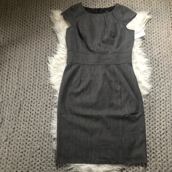 { Rafaella } NWT Gray Cap-sleeve Workwear Dress - Picture 8 of 8